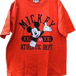 Vintage Mickey Mouse Athletic Dept.Size M Medium Walt Disney Word T-Shirt Men’s